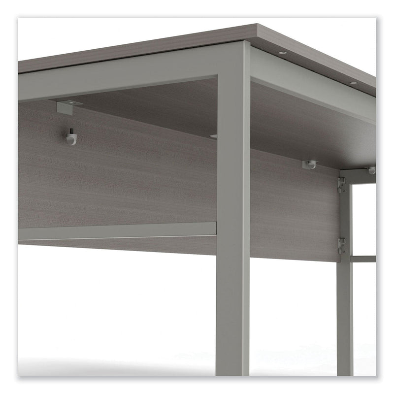 Linea Italia Urban Series Desk Workstation, 59" x 23.75" x 29.5", Ash