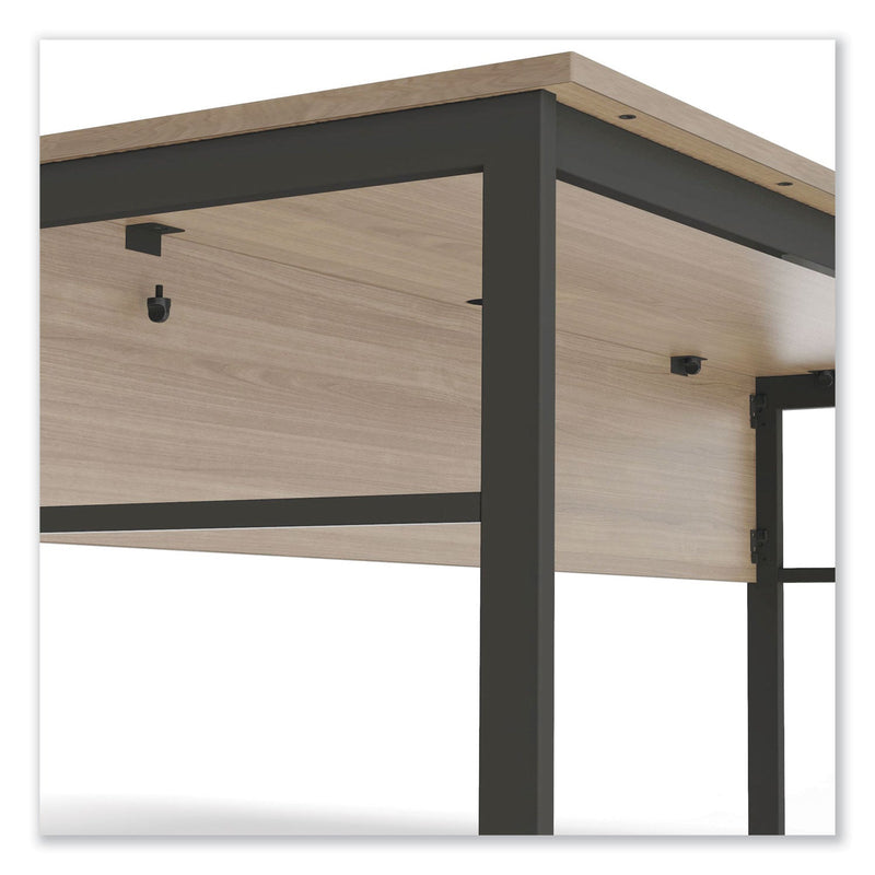 Linea Italia Urban Series Desk Workstation, 59" x 23.75" x 29.5", Natural Walnut