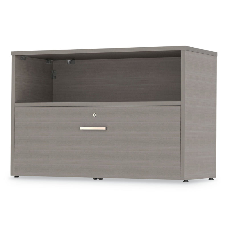 Linea Italia Urban 36" Credenza, Bottom Pedestal, 35.25w x 15.25d x 23.75h, Ash