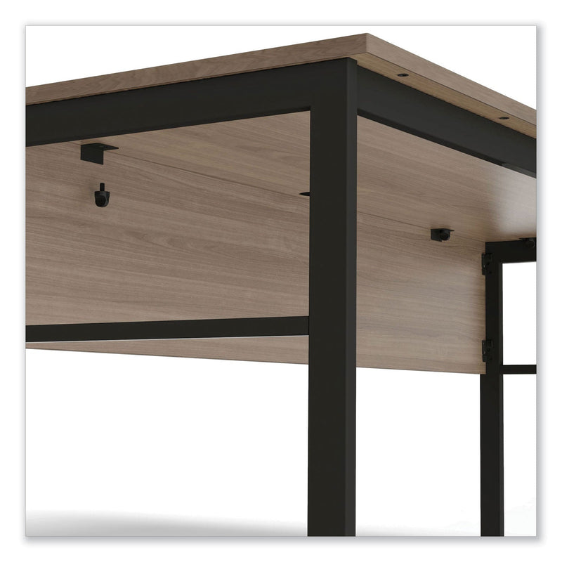 Linea Italia Urban Series Desk Workstation, 47.25" x 23.75" x 29.5", Natural Walnut