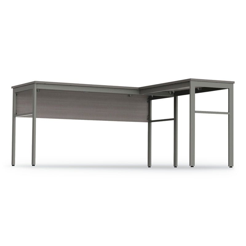 Linea Italia Urban Series L- Shaped Desk, 59" x 59" x 29.5", Ash