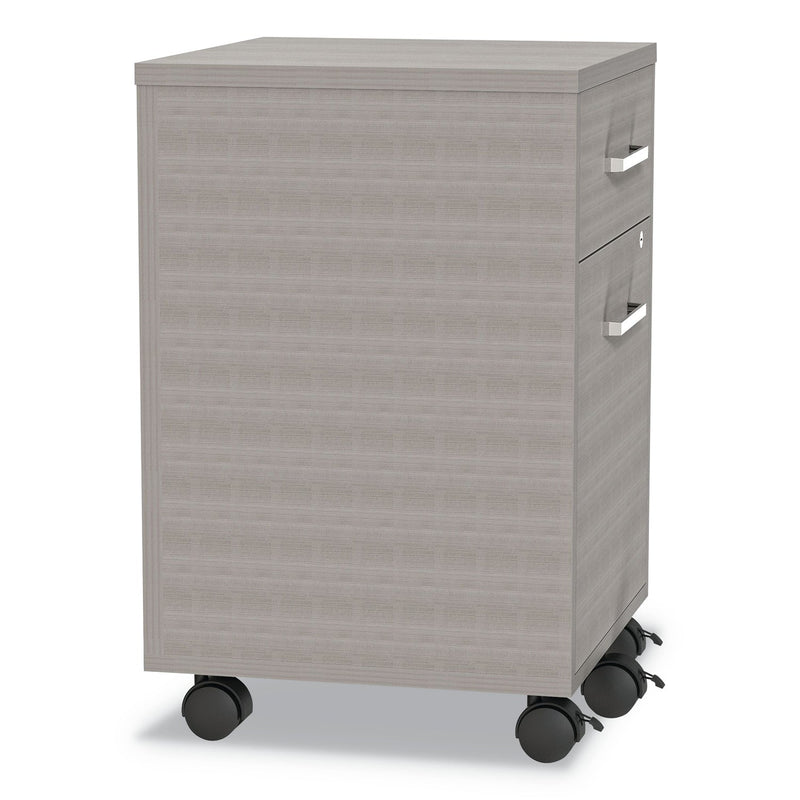 Linea Italia Urban Mobile File Pedestal, Left or Right, 2-Drawers: Box/File, Legal/A4, Ash, 16" x 15.25" x 23.75"