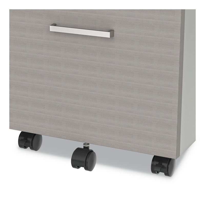 Linea Italia Urban Mobile File Pedestal, Left or Right, 2-Drawers: Box/File, Legal/A4, Ash, 16" x 15.25" x 23.75"