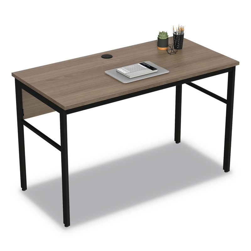 Linea Italia Urban Series Desk Workstation, 59" x 23.75" x 29.5", Natural Walnut