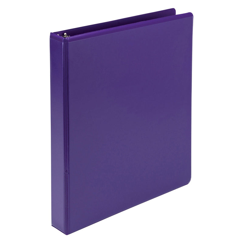 Samsill Earth’s Choice Biobased Durable Fashion View Binder, 3 Rings, 1" Capacity, 11 x 8.5, Purple, 2/Pack