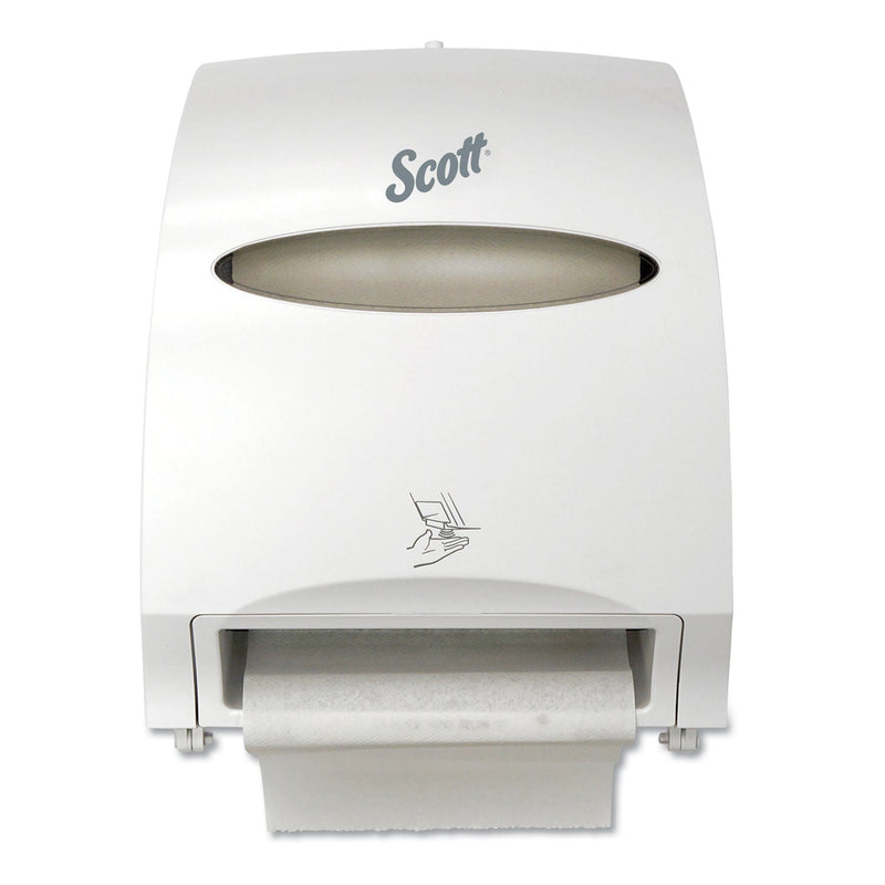 Scott Essential Electronic Hard Roll Towel Dispenser, 12.7 x 9.57 x 15.76, White