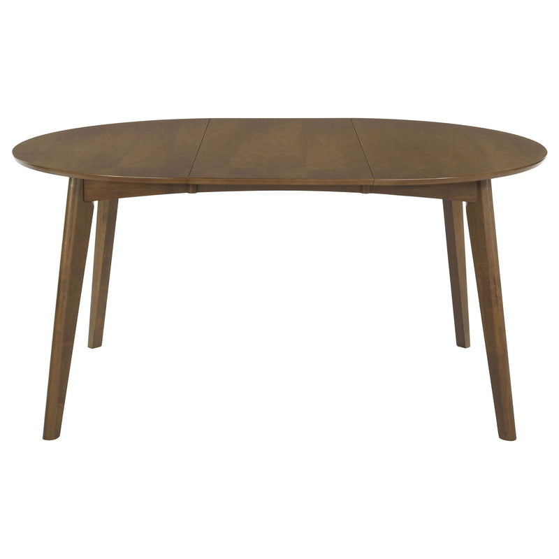 Jedda 5-piece Oval Dining Table Set Dark Walnut