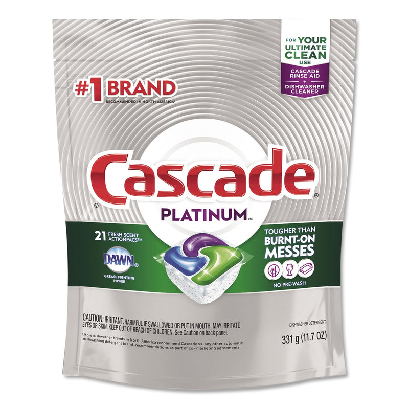 Cascade ActionPacs, Fresh Scent, 13.5 oz Bag, 21/Pack