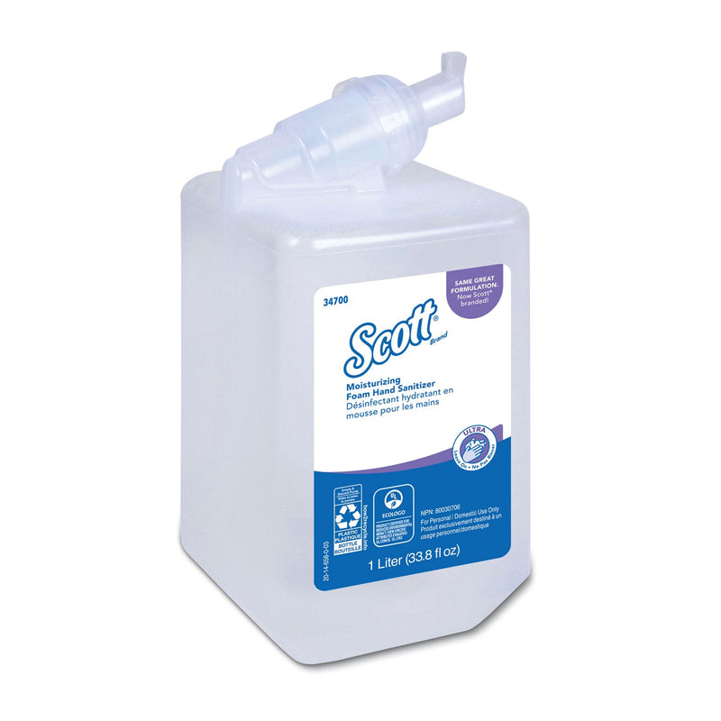 Scott Control Super Moisturizing Foam Hand Sanitizer, 1,000 mL Refill, Unscented, 6/Carton