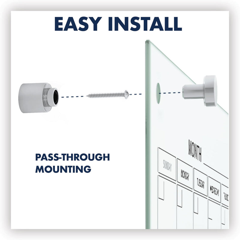 Quartet Infinity Magnetic Glass Calendar Board, 24 x 18