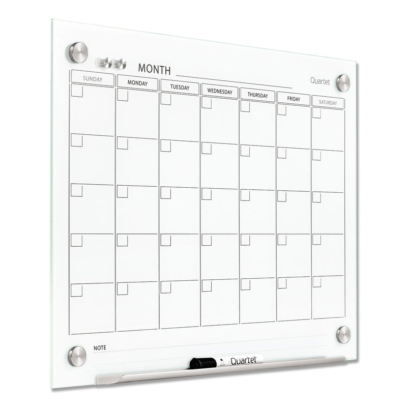 Quartet Infinity Magnetic Glass Calendar Board, 24 x 18