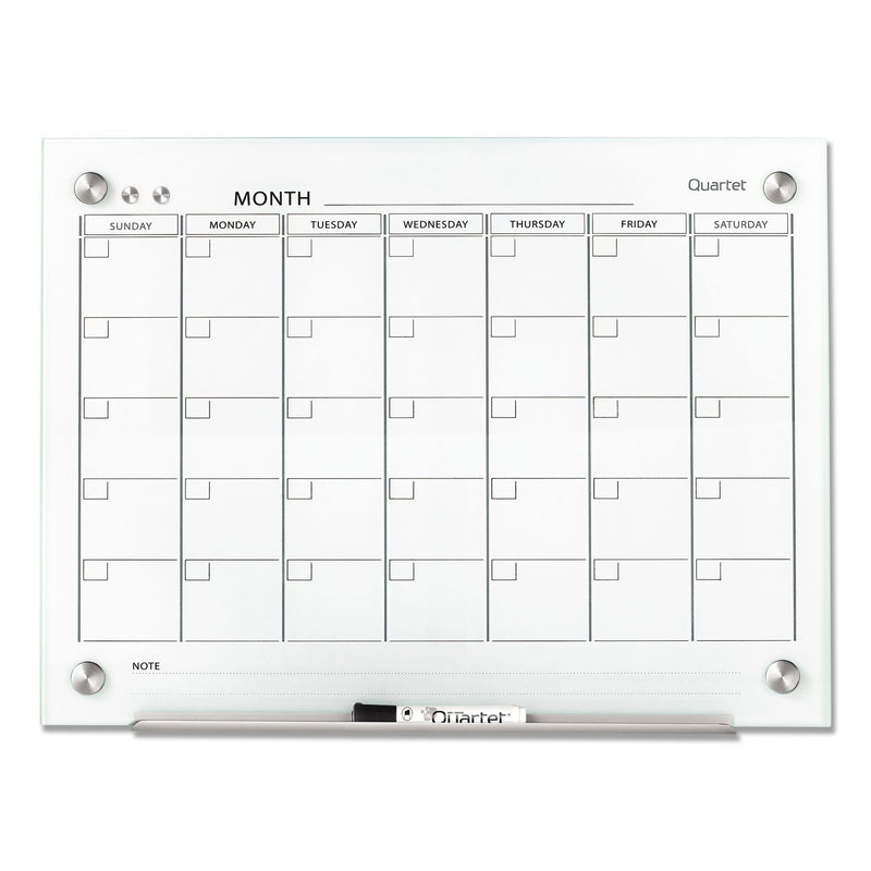 Quartet Infinity Magnetic Glass Calendar Board, 24 x 18