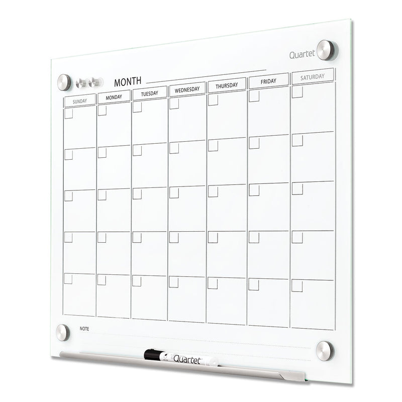 Quartet Infinity Magnetic Glass Calendar Board, 24 x 18