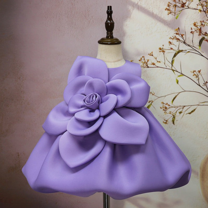 Big Flower Little Girl Dress