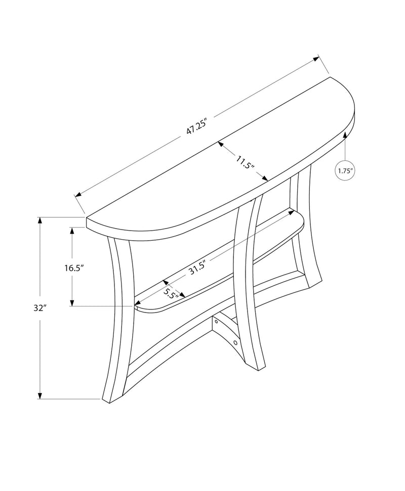 Accent Console Table For Entryway, Stylish - Taupe