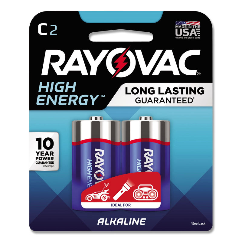 Rayovac High Energy Premium Alkaline C Batteries, 2/Pack