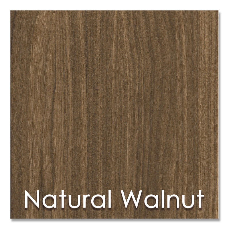 Linea Italia Urban Series L- Shaped Desk, 59" x 59" x 29.5", Natural Walnut