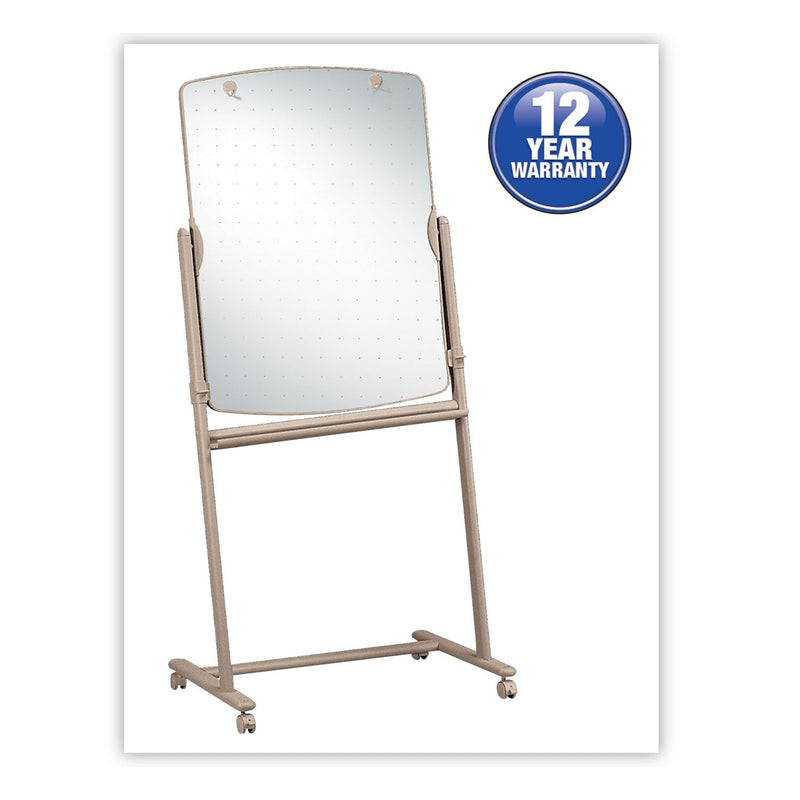 Quartet Total Erase Reversible Mobile Easel, 31 x 41, White Surface, Neutral Frame