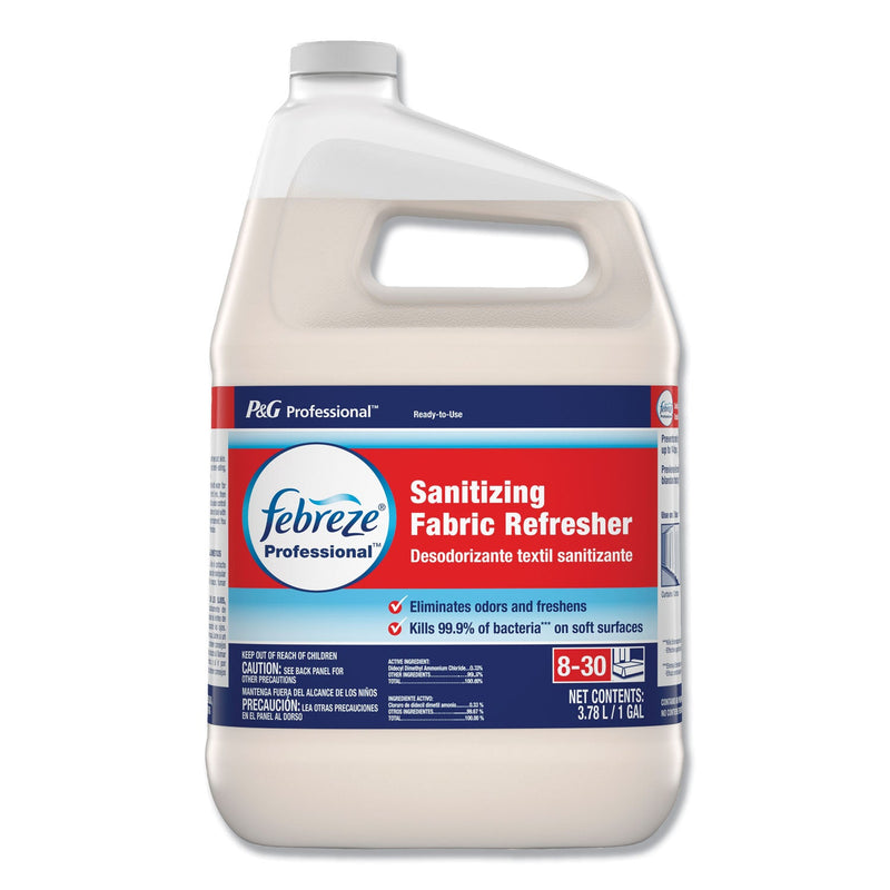 Febreze Professional Sanitizing Fabric Refresher, Light Scent, 1 gal Bottle, Ready to Use