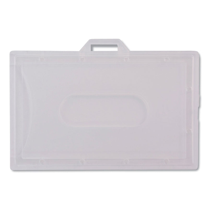 Advantus ID Card Holders, Horizontal, Clear 3.68" x 2.25" Holder, 3.38" x 2.13" Insert, 25/Pack