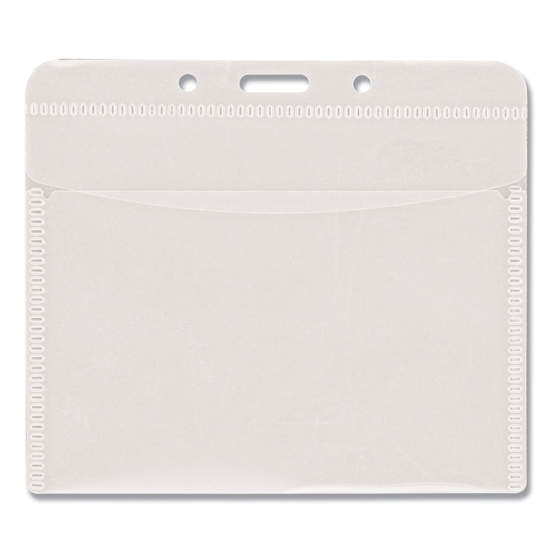 Advantus PVC-Free Badge Holders, Horizontal, Clear 4.5" x 4" Holder, 4.13" x 3.13" Insert, 50/Pack