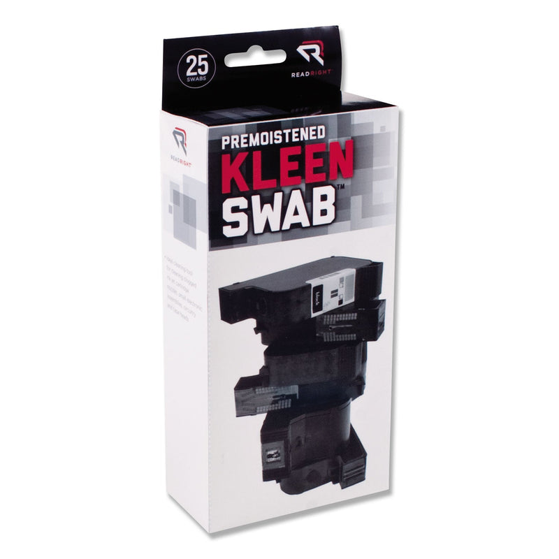 Read Right KleenSwabs Printer Cleaner Swabs, 25/Box