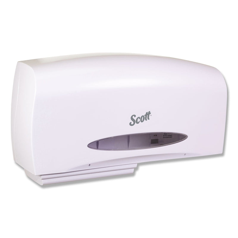 Scott Essential Coreless Twin Jumbo Roll Tissue Dispenser, 20 x 6 x 11, White