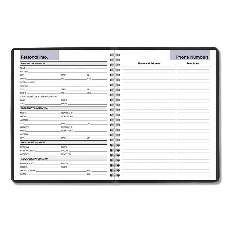AT-A-GLANCE DayMinder Monthly Planner with Notes Column, Ruled Blocks, 8.75 x 7, Black Cover, 12-Month (Jan to Dec): 2023