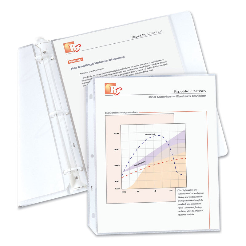 C-Line Standard Weight Polypropylene Sheet Protectors, Non-Glare, 2", 11 x 8.5, 50/Box