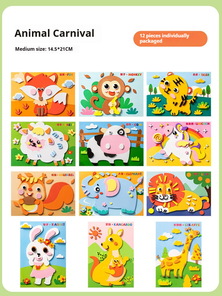 Childrens DIY 3D EVA Sticker Art Craft Toy