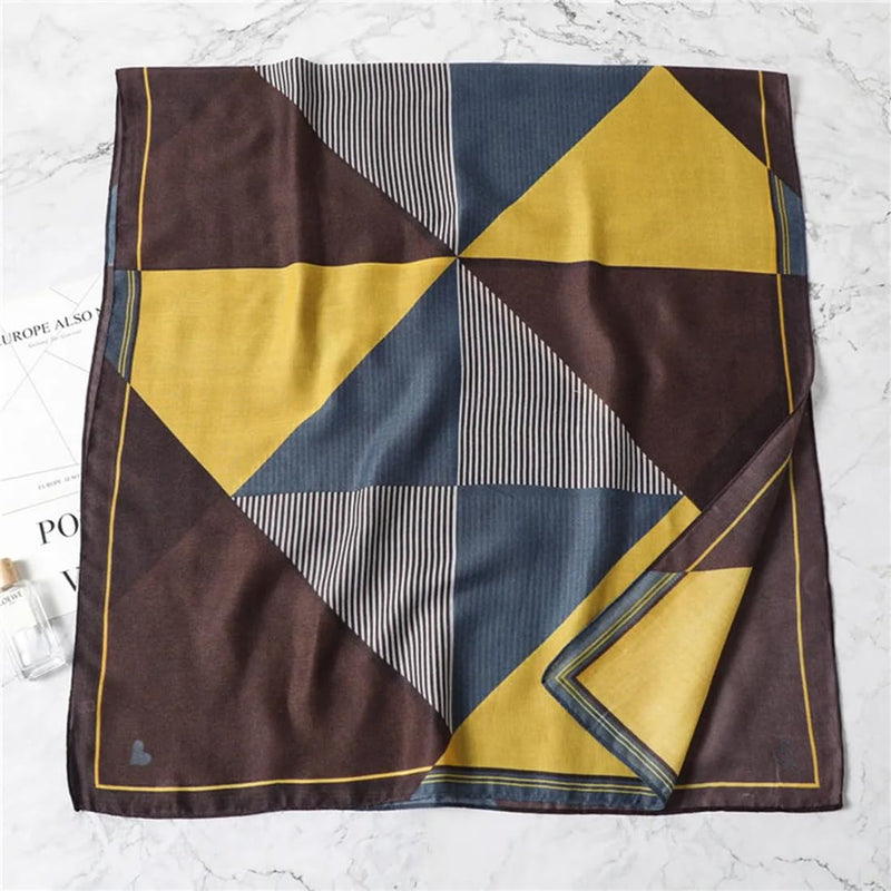 stylesilove Women Stripe Geometric Printed Lightweight Fashion Scarf Large Shawl Scarves Neck Wraps for All Season, 7 Colors