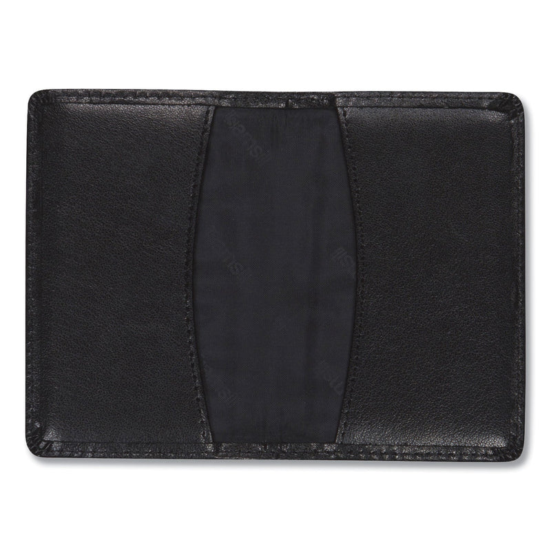 Samsill Regal Leather Business Card Wallet, Holds 25 2 x 3.5 Cards, 4.25 x 3, Black