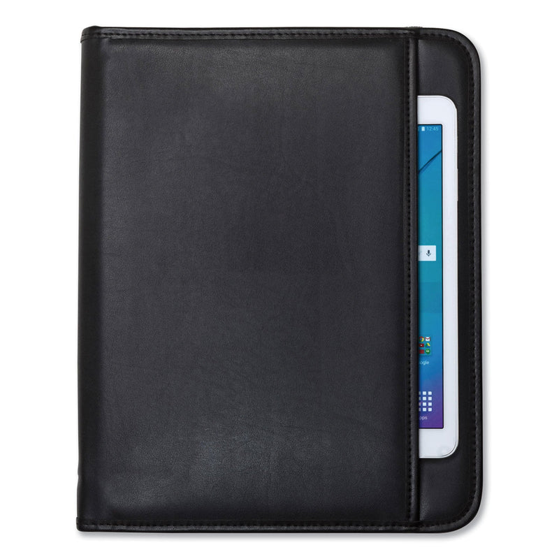 Samsill Professional Zippered Pad Holder, Pockets/Slots, Writing Pad, Black