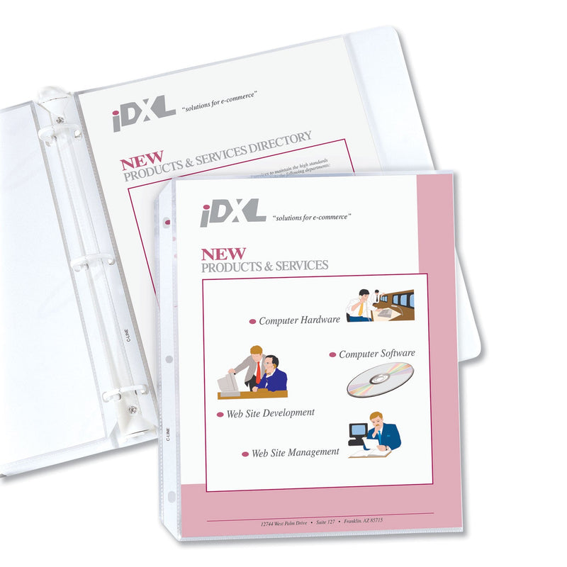 C-Line Heavyweight Polypropylene Sheet Protectors, Clear, 2", 11 x 8.5, 100/Box