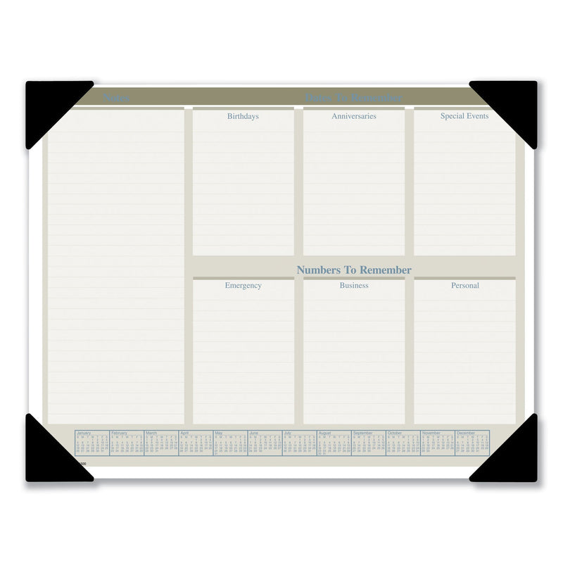 AT-A-GLANCE Executive Monthly Desk Pad Calendar, 22 x 17, White Sheets, Black Corners, 12-Month (Jan to Dec): 2023