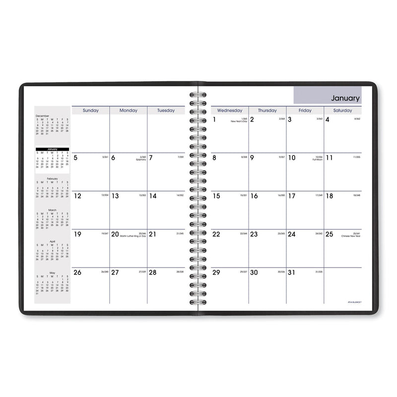 AT-A-GLANCE DayMinder Monthly Planner with Notes Column, Ruled Blocks, 8.75 x 7, Black Cover, 12-Month (Jan to Dec): 2023