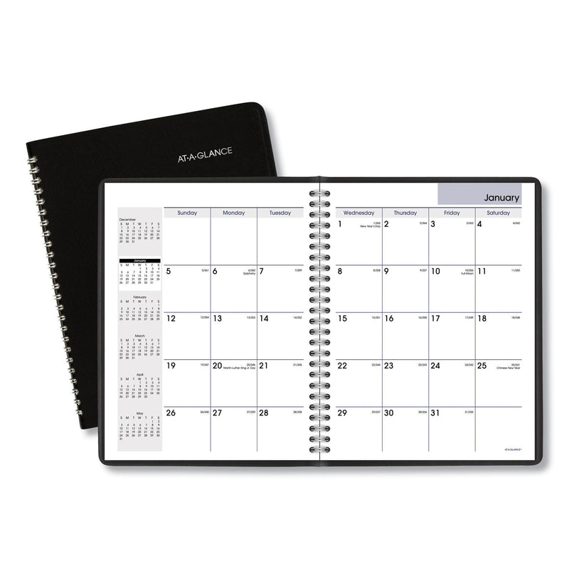 AT-A-GLANCE DayMinder Monthly Planner with Notes Column, Ruled Blocks, 8.75 x 7, Black Cover, 12-Month (Jan to Dec): 2023