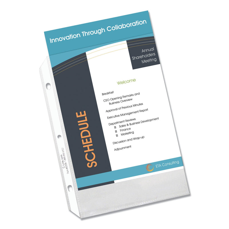 C-Line Heavyweight Polypropylene Sheet Protectors, Clear, 2", 8.5 x 5.5, 50/Box