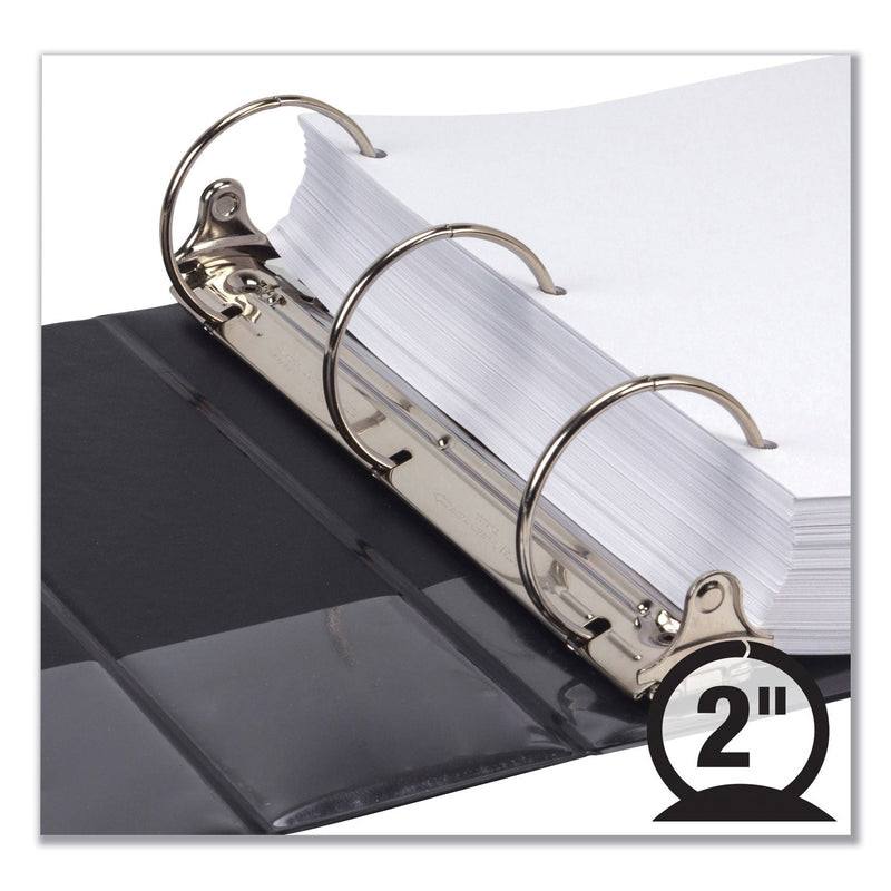 Samsill Earth's Choice Round Ring Reference Binder, 3 Rings, 2" Capacity, 11 x 8.5, Black