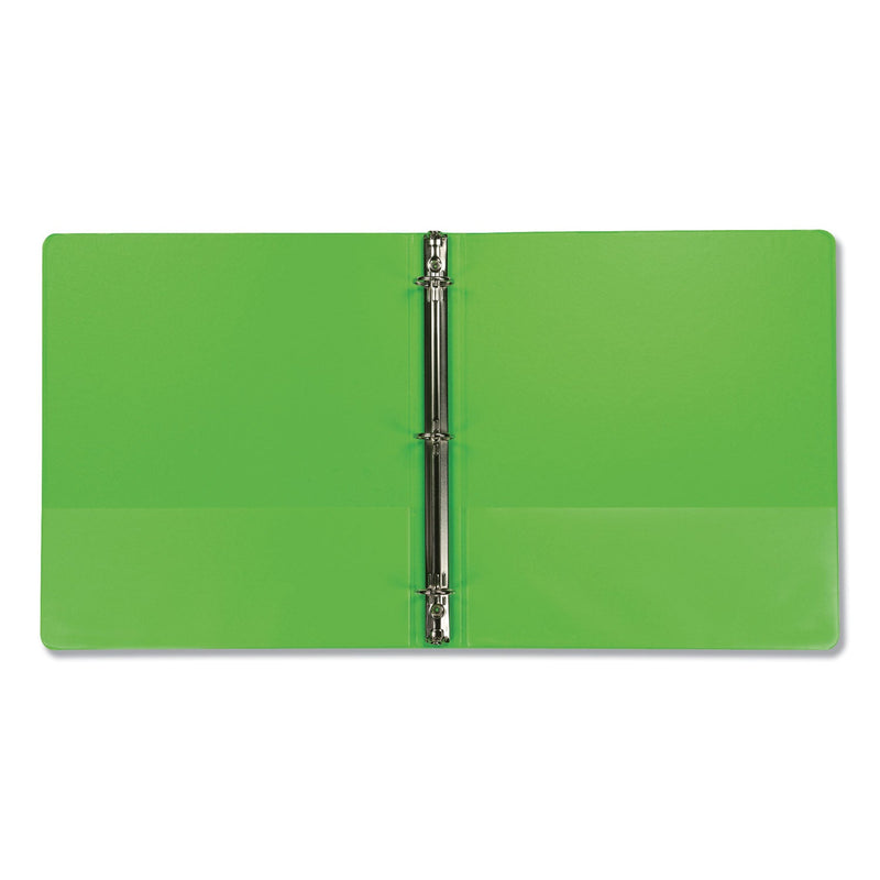 Samsill Earth's Choice Biobased Economy Round Ring View Binders, 3 Rings, 1" Capacity, 11 x 8.5, Lime