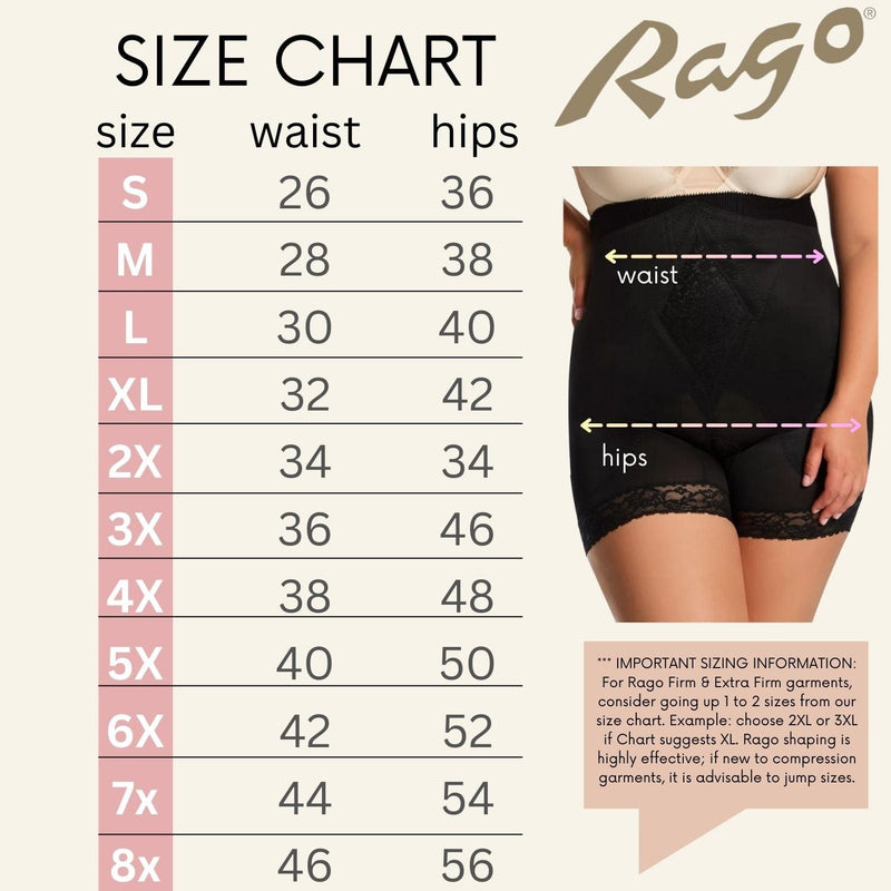 Style 6206 | High Waist Medium Control Thigh Slimmer | Memory Compression Fabric