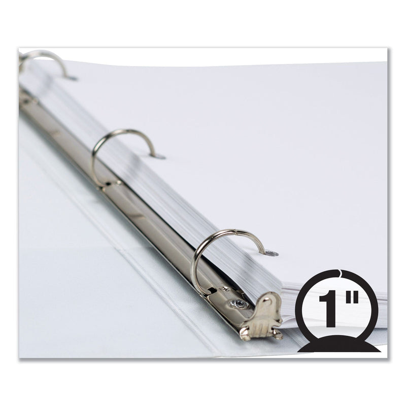 Samsill Earth's Choice Biobased Economy Round Ring View Binders, 3 Rings, 1" Capacity, 11 x 8.5, White