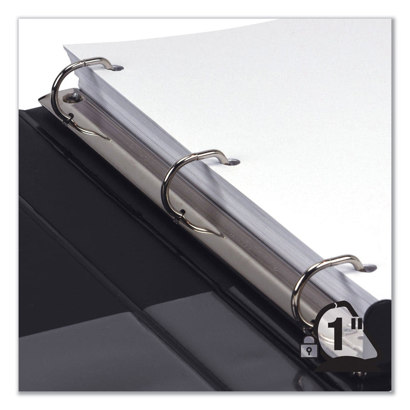 Samsill Earth's Choice Biobased Locking D-Ring Reference Binder, 3 Rings, 1" Capacity, 11 x 8.5, Black