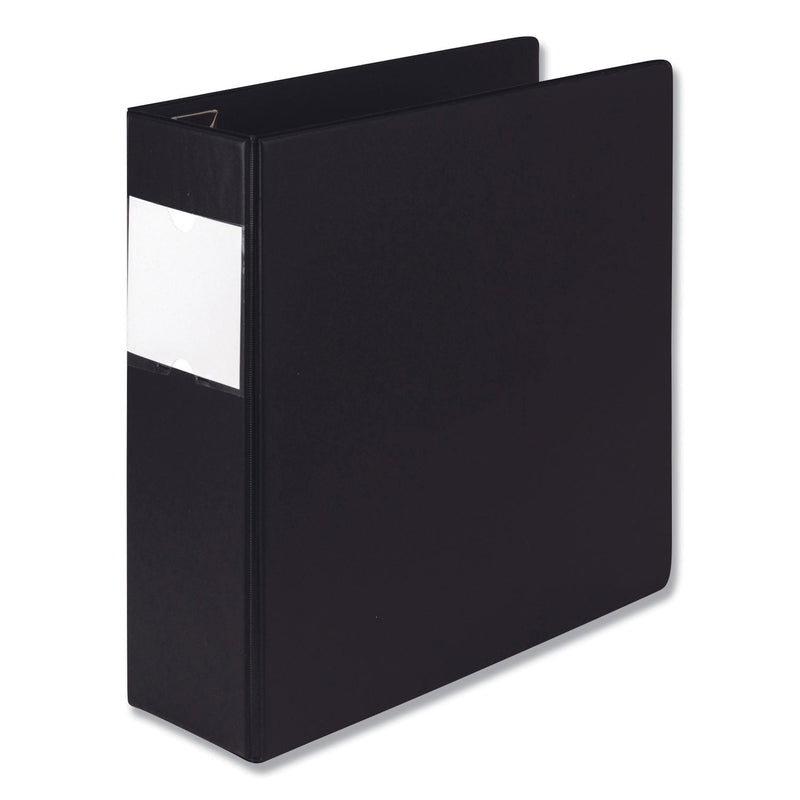 Samsill Earth's Choice Biobased Locking D-Ring Reference Binder, 3 Rings, 4" Capacity, 11 x 8.5, Black