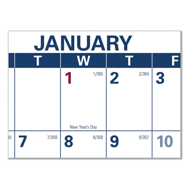 AT-A-GLANCE Erasable Vertical/Horizontal Wall Planner, 32 x 48, White/Blue/Red Sheets, 12-Month (Jan to Dec): 2023