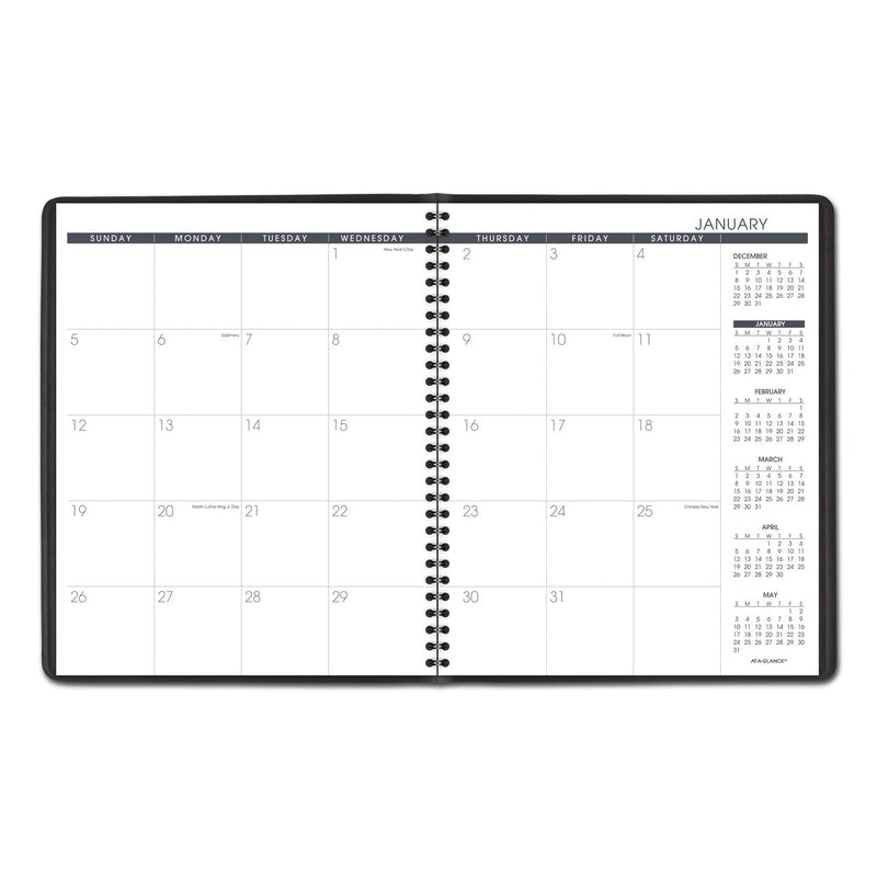 AT-A-GLANCE Monthly Planner, 11 x 9, Black Cover, 15-Month (Jan to Mar): 2023 to 2024