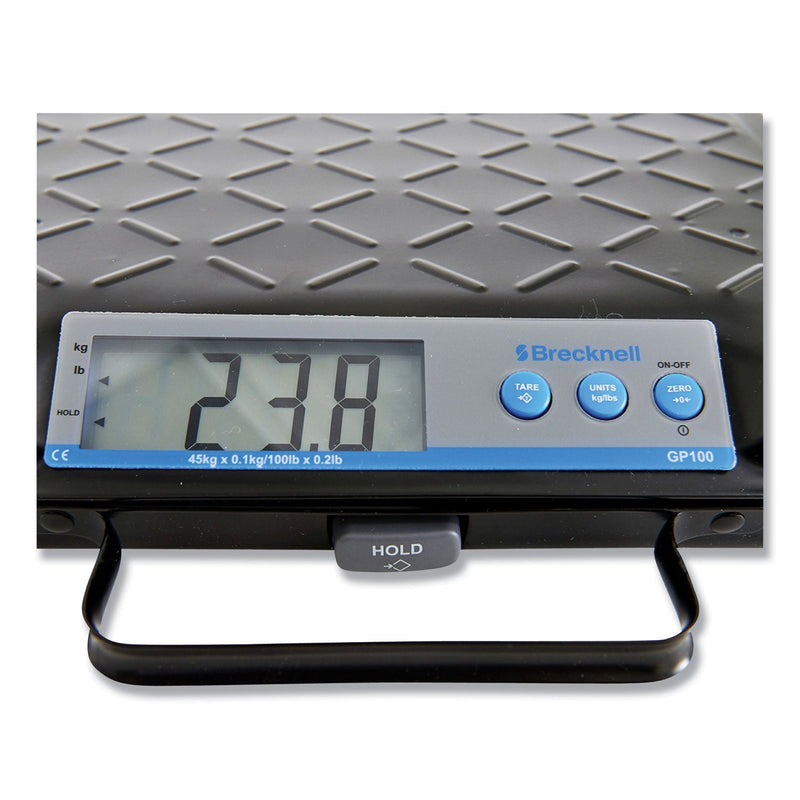 Brecknell Portable Electronic Utility Bench Scale, 100 lb Capacity, 12.5 x 10.95 x 2.2  Platform