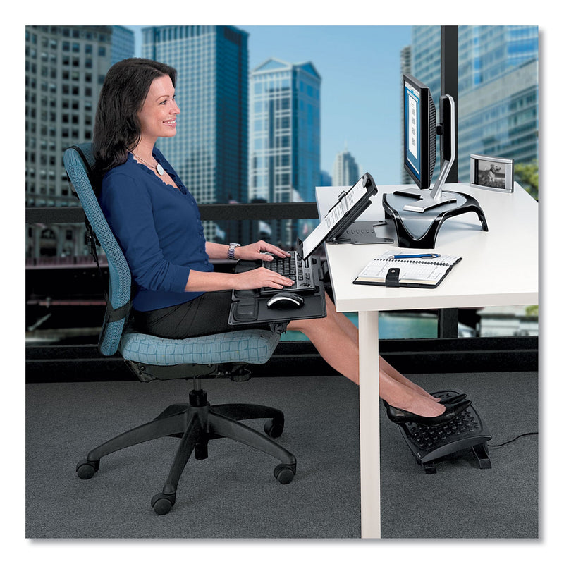 Fellowes Climate Control Footrest, 16.5w x 10d x 5.5, 6.5h, Black