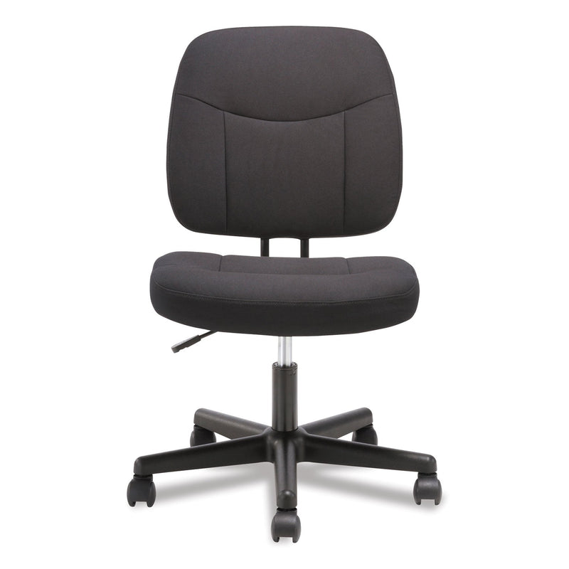 Sadie 4-Oh-One Mid-Back Armless Task Chair, Supports Up to 250 lb, 15.94" to 20.67" Seat Height, Black