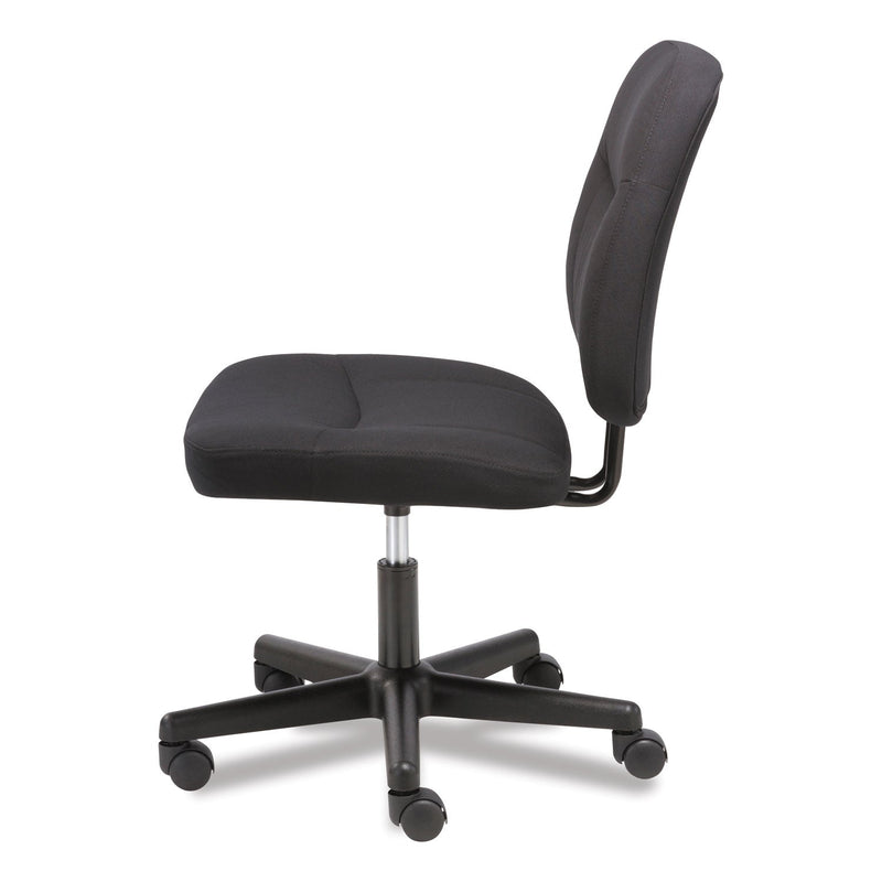 Sadie 4-Oh-One Mid-Back Armless Task Chair, Supports Up to 250 lb, 15.94" to 20.67" Seat Height, Black
